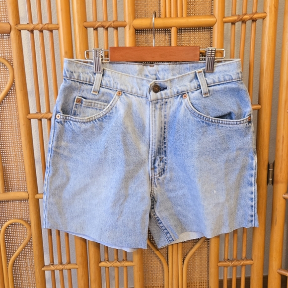 Levi's Denim - Vintage orange tab levis Light Wash Shorts